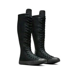 Size 7 Womens Converse Chuck Taylor All Star XXHI Black Knee High Sneakers NEW